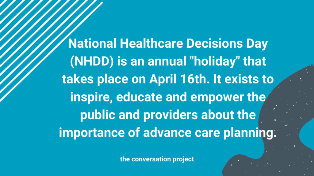 National Healthcare Decisions Day More Than One Day Susan Birenbaum